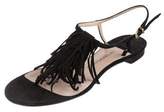 Thumbnail for your product : Emporio Armani Suede Fringe Sandals