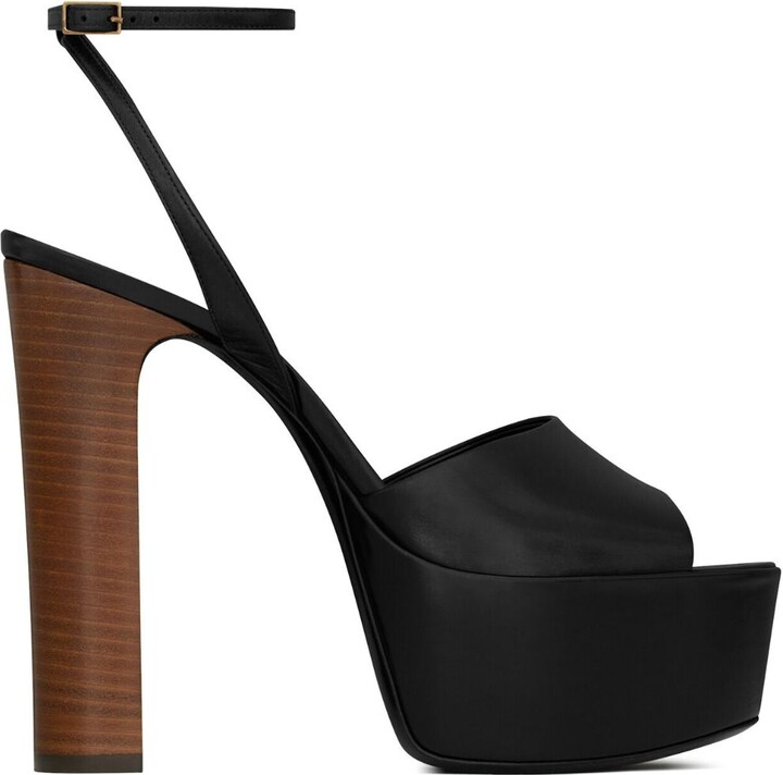 Black Platform High Heel Peep Toe Shoes | ShopStyle CA