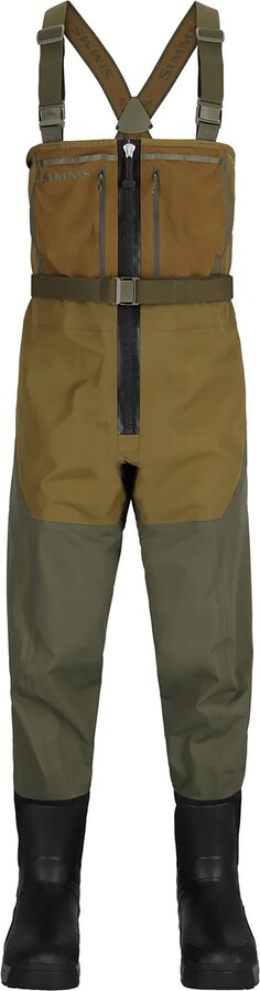 Simms Men's Freestone Z Bootfoot Rubber Sole Waders, S/8, Loden
