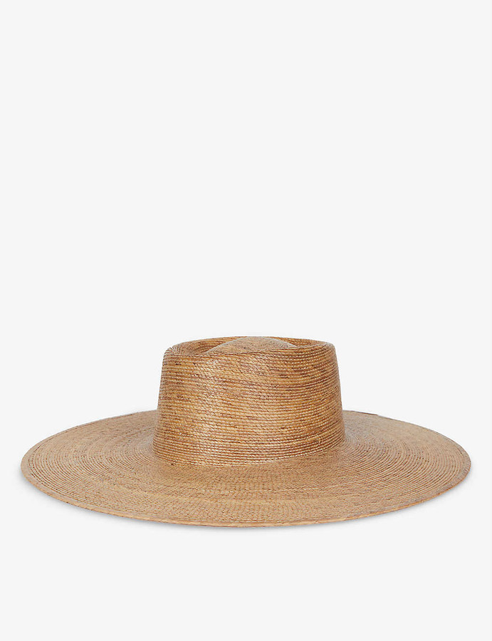 LACK OF COLOR Palma wide-brim palm leaf boater hat - ShopStyle