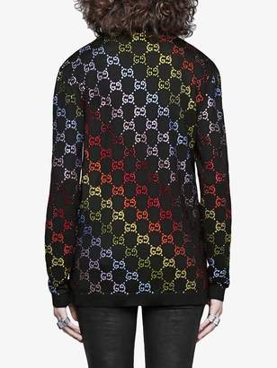 Gucci Wool cardigan with GG rhinestone motif