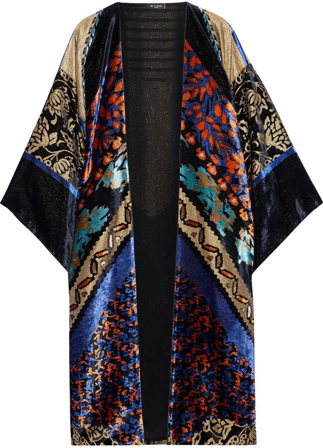 metallic kimono jacket