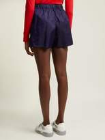 Thumbnail for your product : Prada Logo-patch Nylon Shorts - Womens - Blue
