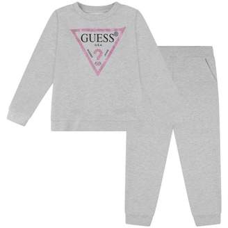 GUESS GuessGirls Grey Glitter Logo Tracksuit