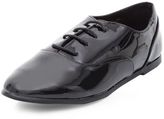 Thumbnail for your product : New Look Wide Fit Black Patent Lace Up Shoes