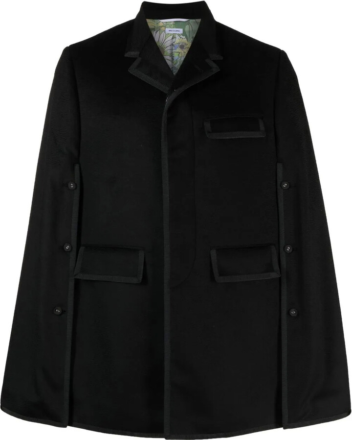Thom Browne Chesterfield grosgrain-trim cape