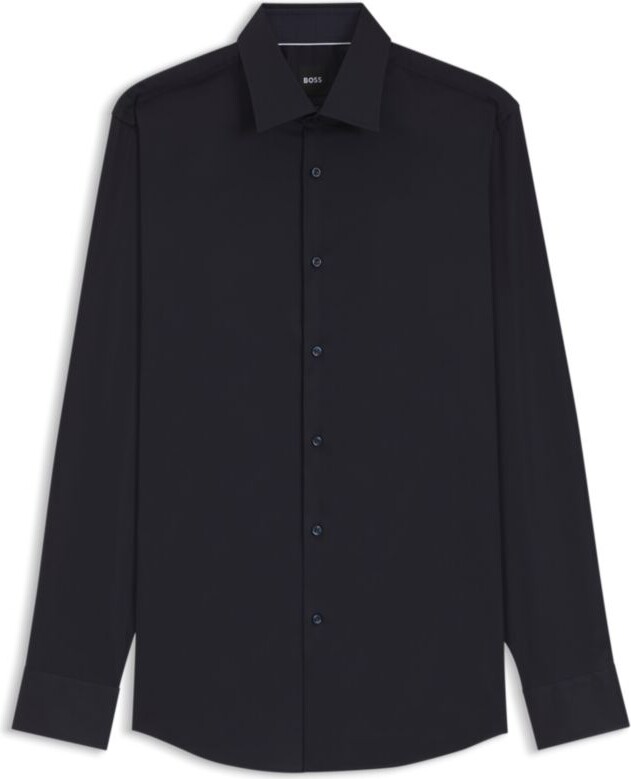 HUGO BOSS Easy-iron slim-fit shirt in cotton poplin