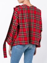Thumbnail for your product : A.W.A.K.E. Mode Asymmetric Tartan Jacket