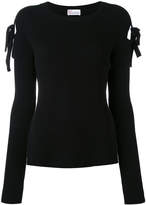 Red Valentino cut-out detail ribbed jumper