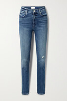 Thumbnail for your product : Mother The Dazzler Distressed High-rise Slim-leg Jeans