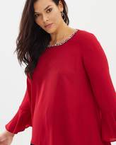 Thumbnail for your product : Evans Trim Neck Top
