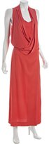 Thumbnail for your product : Diane von Furstenberg neon coral stretch silk 'Issie' long dress