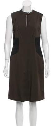 Belstaff Contrast-Trimmed Shift Dress Olive Contrast-Trimmed Shift Dress