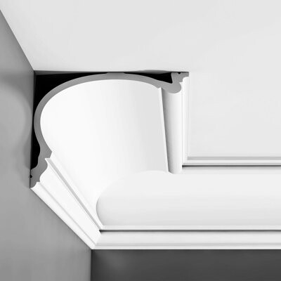 Orac Decor 9-7/8 in x 7-1/2 in x 78-3/4 in Primed White Plain Polyurethane Crown Moulding