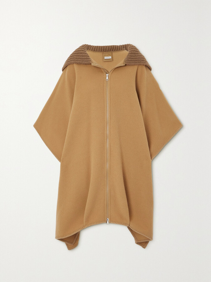 Moncler Wool Cape - Brown