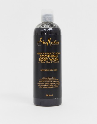 Shea Moisture African Black Soap Soothing Body Wash 384ml-No colour