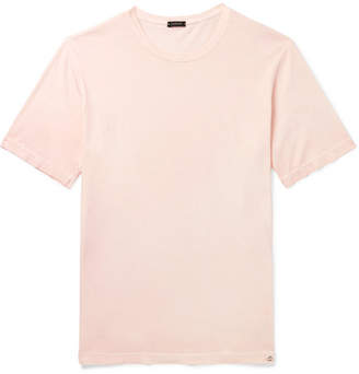Incotex Garment-Dyed Cotton-Jersey T-Shirt - Men - Pink