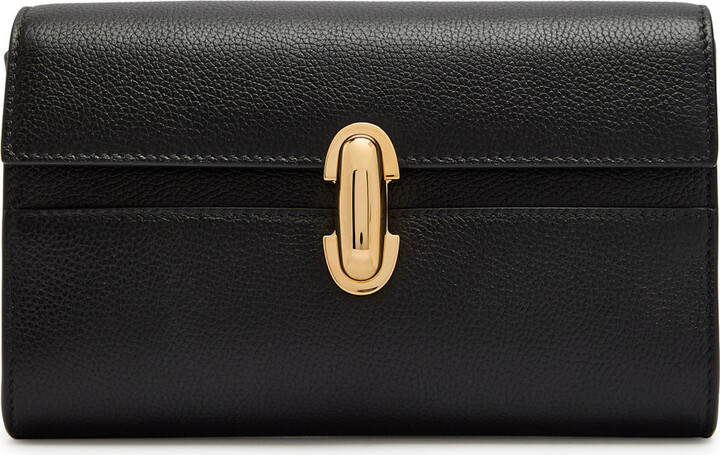 Savette Symmetry Mini Grained Leather Clutch