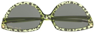 Mykita Leopard Cat-Eye Sunglasses