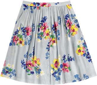 Cath Kidston Painted Posy Button Front Skirt
