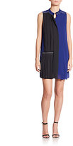 Thumbnail for your product : Aquilano Rimondi Pleated Bicolor Chiffon Dress