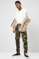 Thumbnail for your product : Forever 21 Camo Ankle-Zip Drawstring Cargo Pants