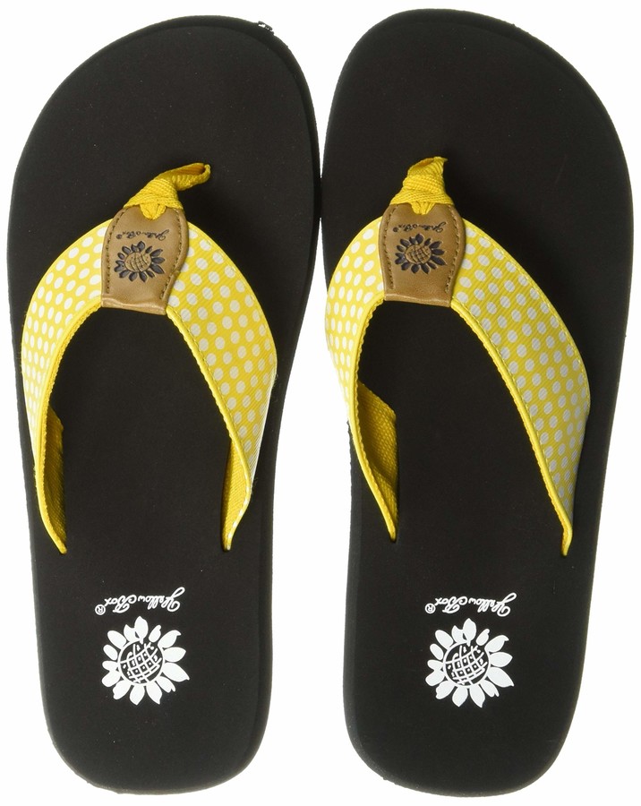 yellow box rubie flip flops