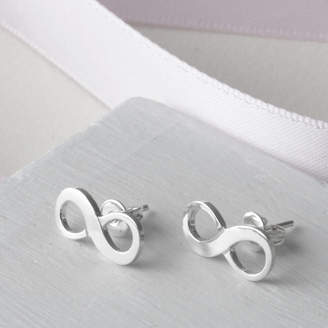 Tales From The Earth Infinity Sterling Silver Stud Earrings