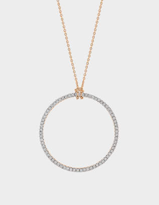 ginette_ny Baby Diamond Circle 18-karat rose gold necklace