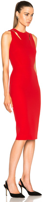 Victoria Beckham Double Crepe Sleeveless Cut Out Dress