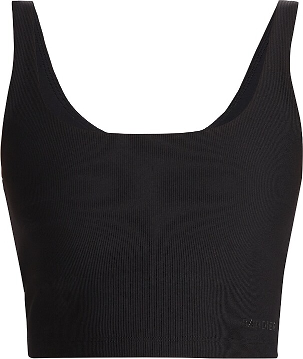 Women's Tempo Ribbed Sports Bra - Black - Size XXS