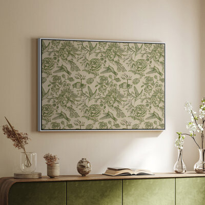 Winston Porter Vintage Abstract I - Floater Frame Print on Canvas