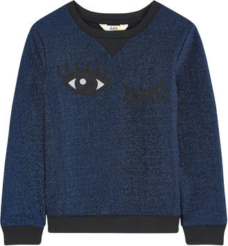 Little Eleven Paris Embroidered lurex sweatshirt
