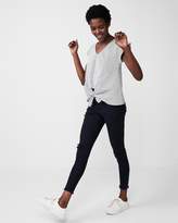 Thumbnail for your product : Express Mid Rise Frayed Waistband Stretch Ankle Leggings