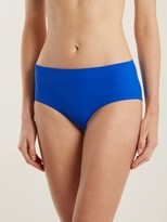 Thumbnail for your product : Rochelle Sara The Natalie Mid-rise Bikini Briefs - Blue