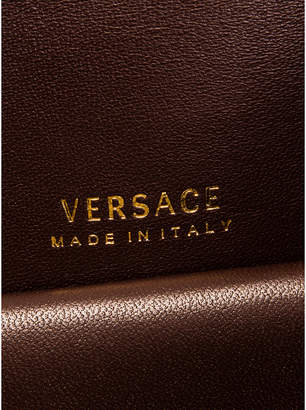 Versace Leather Tribute Crossbody Bag in Red & Gold | FWRD
