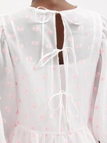 Thumbnail for your product : Cecilie Bahnsen Karmen Tie-back Floral-jacquard Cloqué Dress - Pink Print