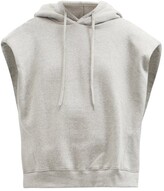 Thumbnail for your product : The Frankie Shop - Alex Sleeveless Cotton-jersey Hooded Sweatshirt - Light Grey