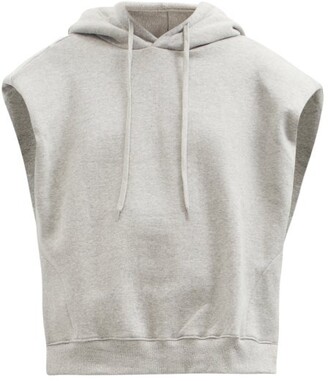 The Frankie Shop - Alex Sleeveless Cotton-jersey Hooded Sweatshirt - Light Grey