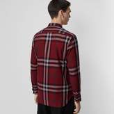 Thumbnail for your product : Burberry Check Cotton Flannel Shirt