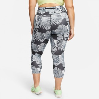 Nike Women's Fast Print Crop Running Tights (Plus Size) - ShopStyle