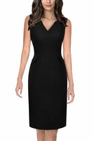 Thumbnail for your product : Moyabo Business Casual Dresses for Women Sleeveless A-Line V Neck Work Dress with Pockets Black X-Large