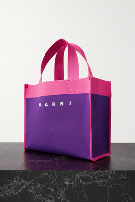 ■MARNI■ Small Shopping Knit Jacquard Tote Bag Multicolor S Marni Jacquard Tote Bag | Yellow | FARFETCH