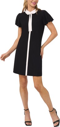 (取寄) シーシー レディース カラード ボウ ネック パフ スリーブ ニット ドレス CeCe women Collared Bow Neck Puff Sleeve Knit Dress Rich Black CeCe Collared Bow Neck Puff Sleeve Knit Dress Women's Dress Rich