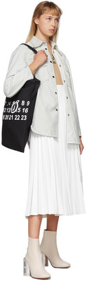 MM6 MAISON MARGIELA White Leather Two-Tone Shirt