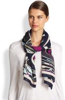 Thumbnail for your product : Emilio Pucci Swirled Modal & Silk Scarf