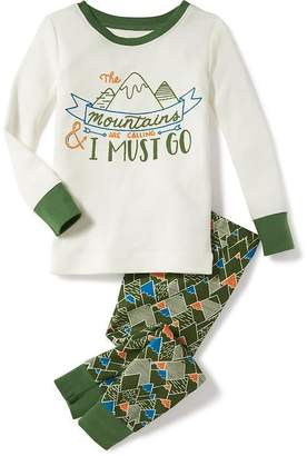Old Navy "The Mountains Are Calling, I Must Go" Sleep Set for Toddler & Baby