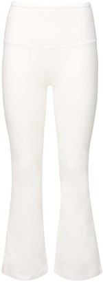 high waisted white cropped pants