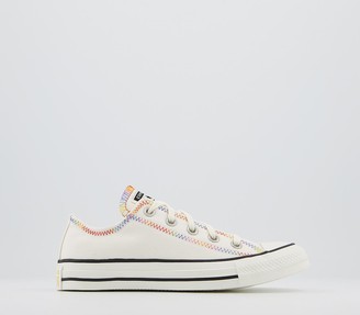 converse all star low trainers egret white rainbow exclusive