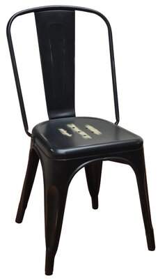 DHC Furniture Stackable Steel Tolix Side Chair Furniture